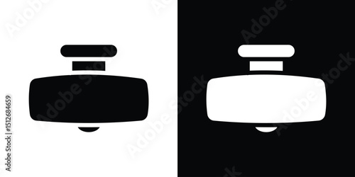 Rear mirror icon illustration. icon templates pack.