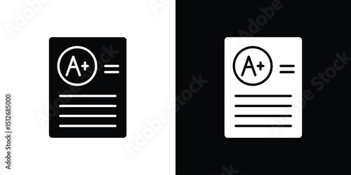Report card icon illustration. icon templates pack.