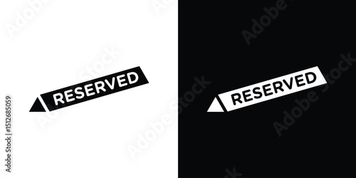 Reserved icon illustration. icon templates pack.