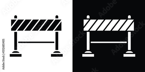 Roadblock icon illustration. icon templates pack.