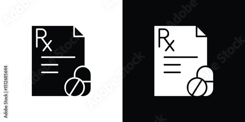 RX icon illustration. icon templates pack.