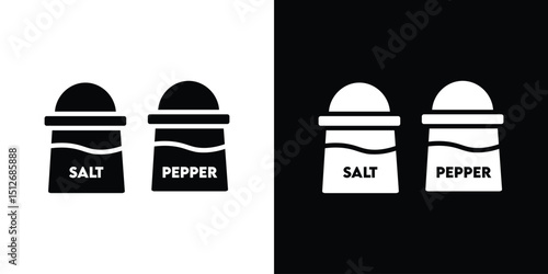 Salt and pepper shakers icon illustration. icon templates pack.