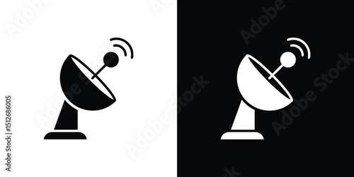Satellite dish icon illustration. icon templates pack.