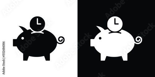 Save time icon illustration. icon templates pack.