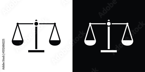 Scales of justice icon illustration. icon templates pack.