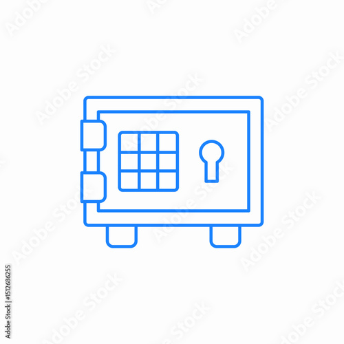 safe lock key icon sign vector