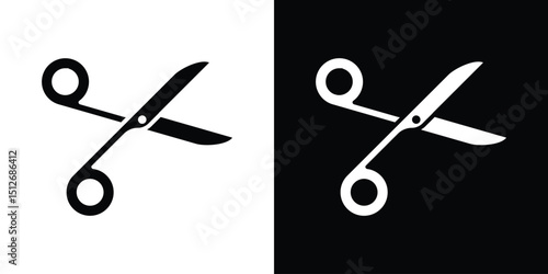 Scissor icon illustration. icon templates pack.