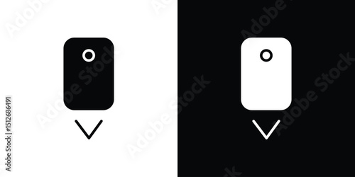 Scroll down computer mouse icon illustration. icon templates pack.