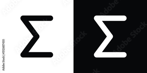 Sigma icon illustration. icon templates pack.