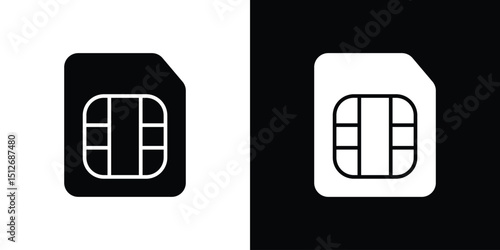 Sim card icon illustration. icon templates pack.