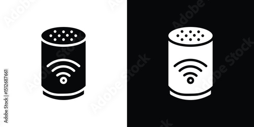 Smart speaker icon illustration. icon templates pack.