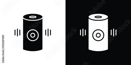 Smart speaker icon illustration. icon templates pack.