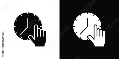 Specify at time icon illustration. icon templates pack.