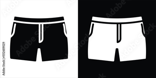 Swim shorts icon illustration. icon templates pack.
