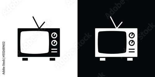 Television icon illustration. icon templates pack.