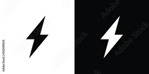 Thunder bolt icon illustration. icon templates pack.