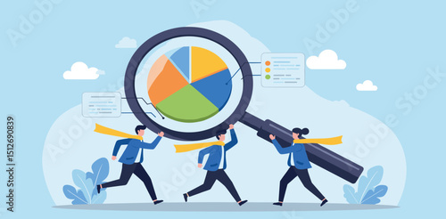 Search new job, finding candidate or discover talent, hiring and recruitment, SEO search engine optimization, find career opportunity concept, business people HR push magnifying glass on search