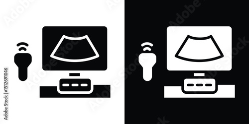 Ultrasonography icon illustration. icon templates pack.