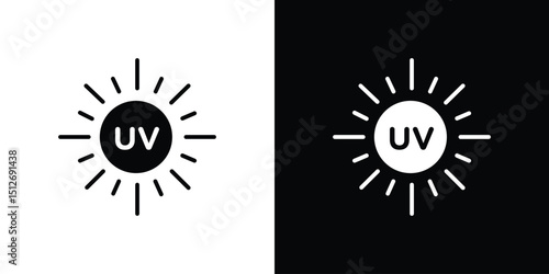 UV icon illustration. icon templates pack.