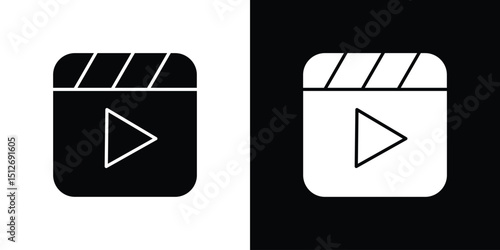 Video icon illustration. icon templates pack.