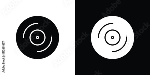 Vinyl icon illustration. icon templates pack.