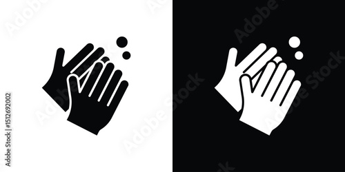 Wash hands icon illustration. icon templates pack.