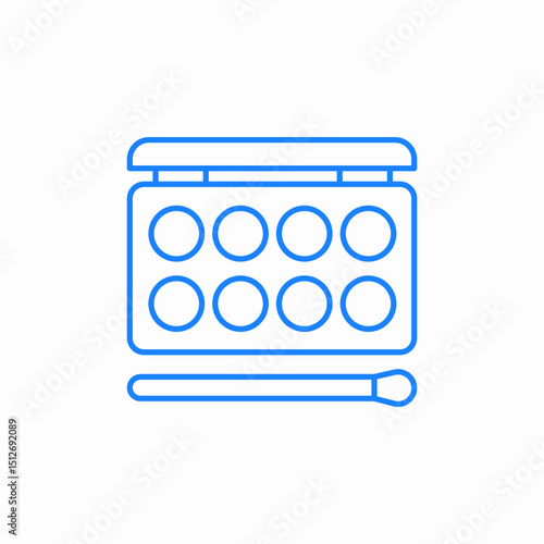 cosmetic palette brush icon sign vector