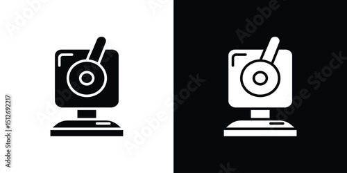 Webcam icon illustration. icon templates pack.