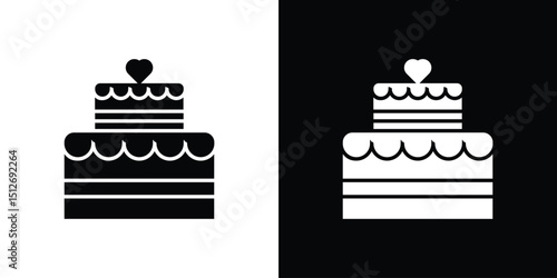 Wedding cake icon illustration. icon templates pack.
