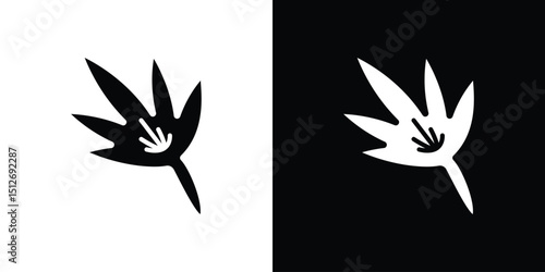 Weed icon illustration. icon templates pack.