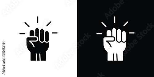 Will power icon illustration. icon templates pack.