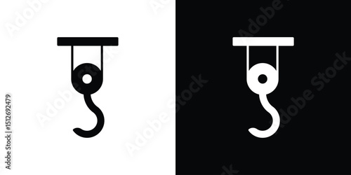 Winch hook icon illustration. icon templates pack.