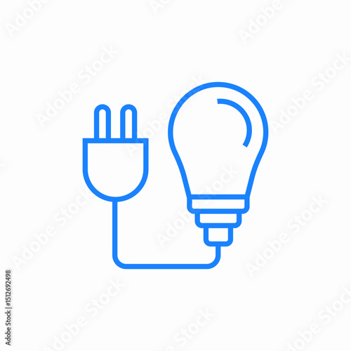 electrical power bulb icon sign vector
