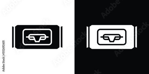 Wipes pack icon illustration. icon templates pack.