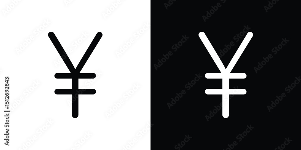 Obraz premium Yen icon illustration. icon templates pack.