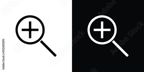 Zoom in icon illustration. icon templates pack.