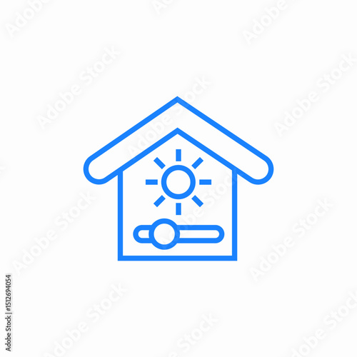 home brightness control icon sign vector