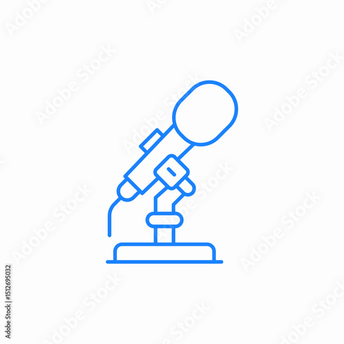 microphone on stand icon sign vector