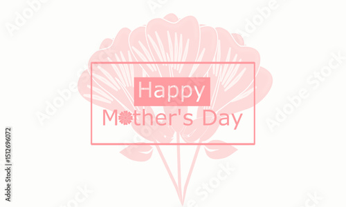 Elegant horizontal floral greeting with ‘Happy Mother’s Day’ message and clean layout.