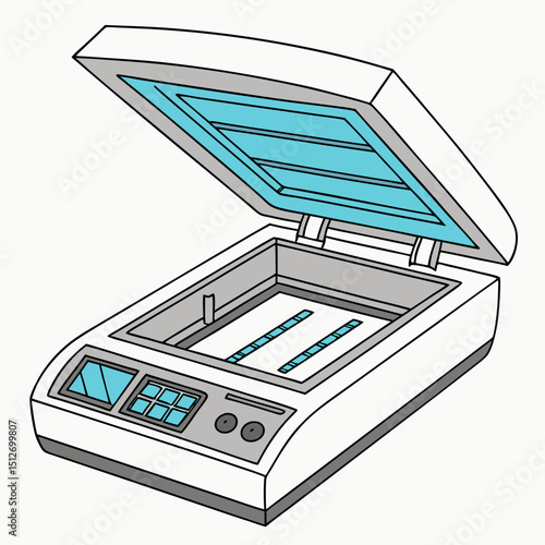 Creative UV Transilluminator Vector Illustration | Modern Flat Design for DNA Visualization, Gel Electrophoresis, and Laboratory Research Projects