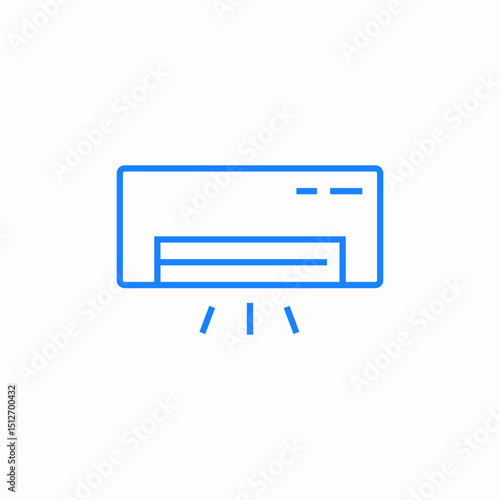 air conditioner device home icon sign vector