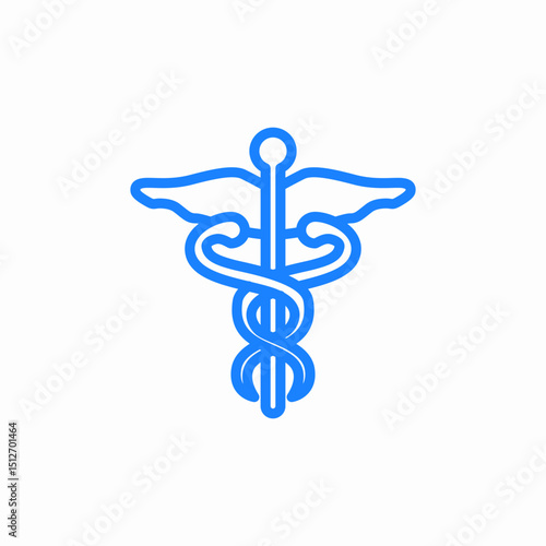 caduceus medical symbol icon sign vector