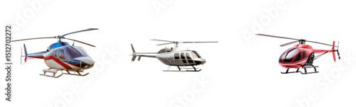 Diverse Civilian Helicopters: Versatile Aircraft for Transport and Utility

