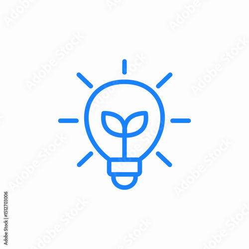 eco light idea icon sign vector
