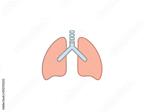 Silhouette icon lungs