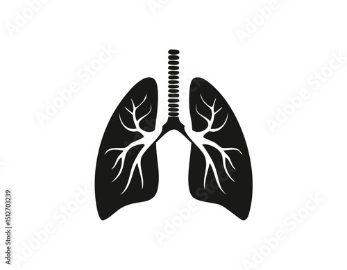 Silhouette icon lungs