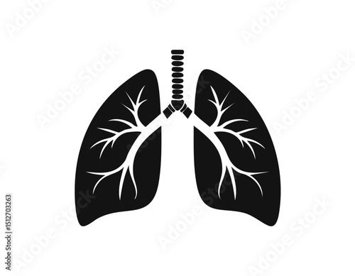 Silhouette icon lungs