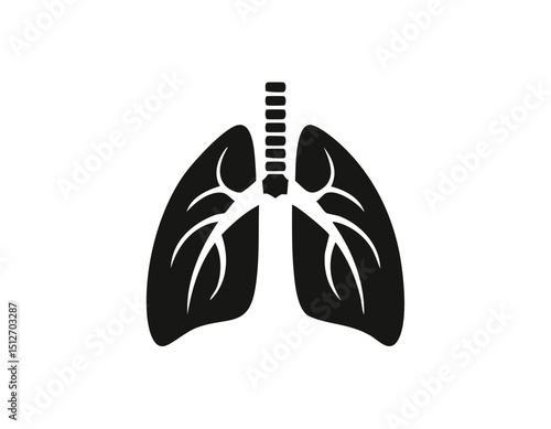 Silhouette icon lungs