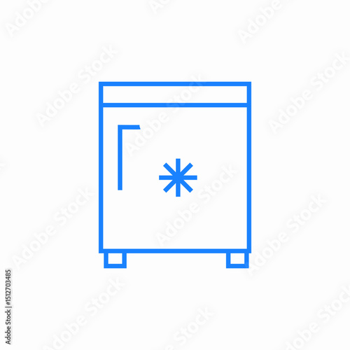 freezer cold storage icon sign vector