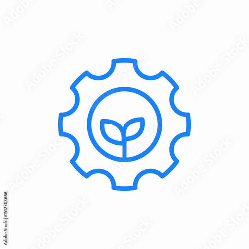 green gear development icon sign vector
